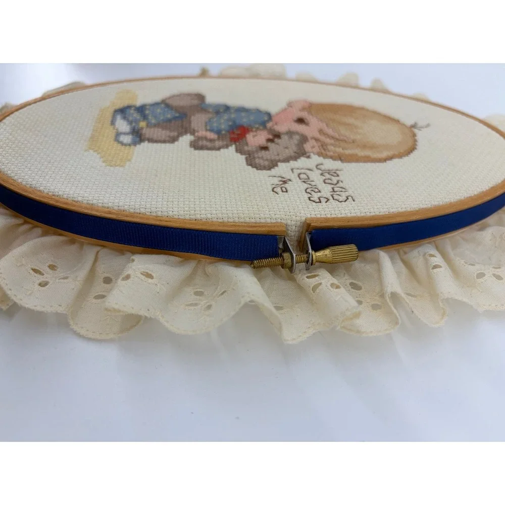 Prescious Moments‎ Cross Stitched Piece, Handmade, Vintage